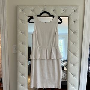 Banana Republic Sleeveless White Peplum Dress